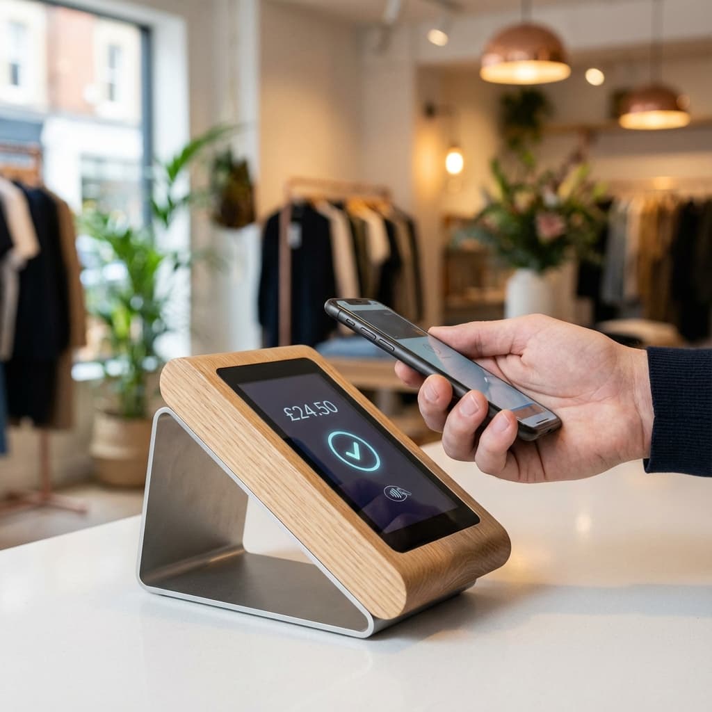 Paiement sans contact boutique moderne