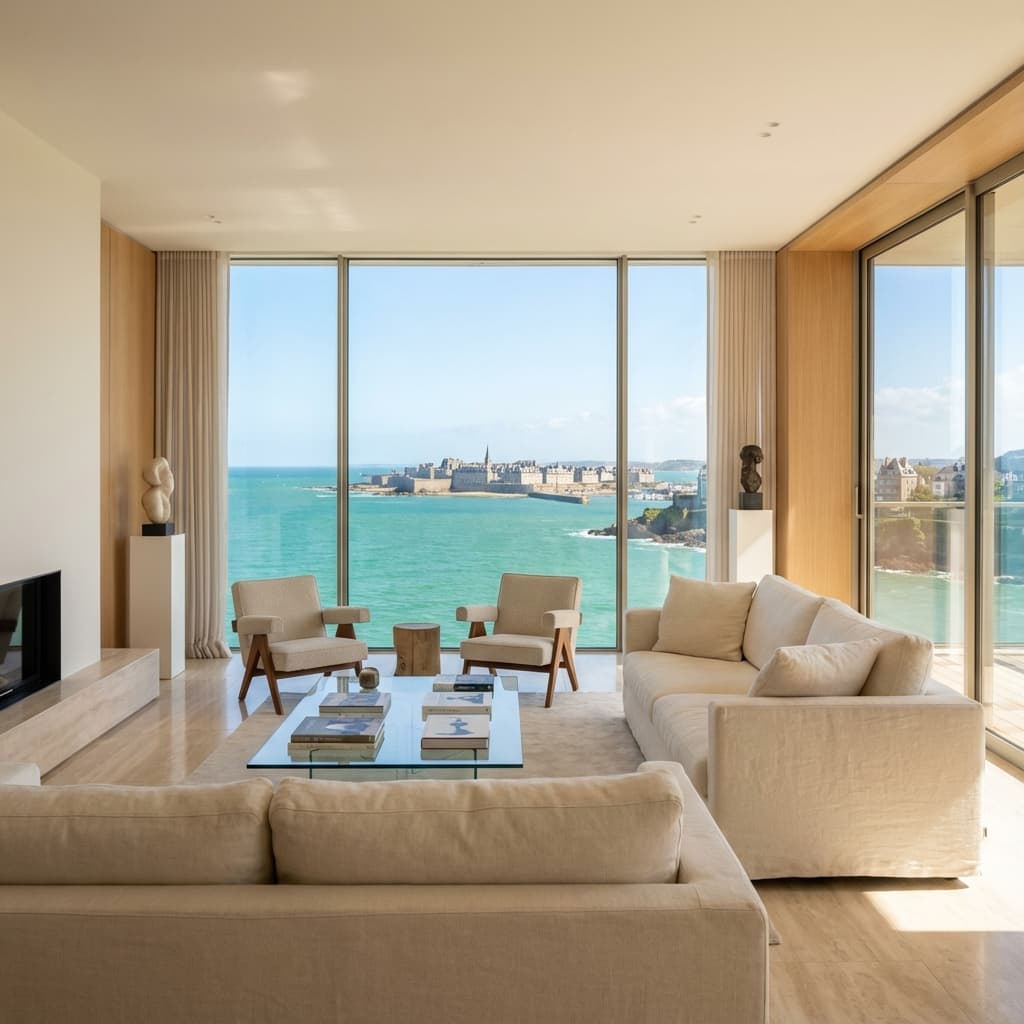 Vue mer Saint-Malo appartement luxe