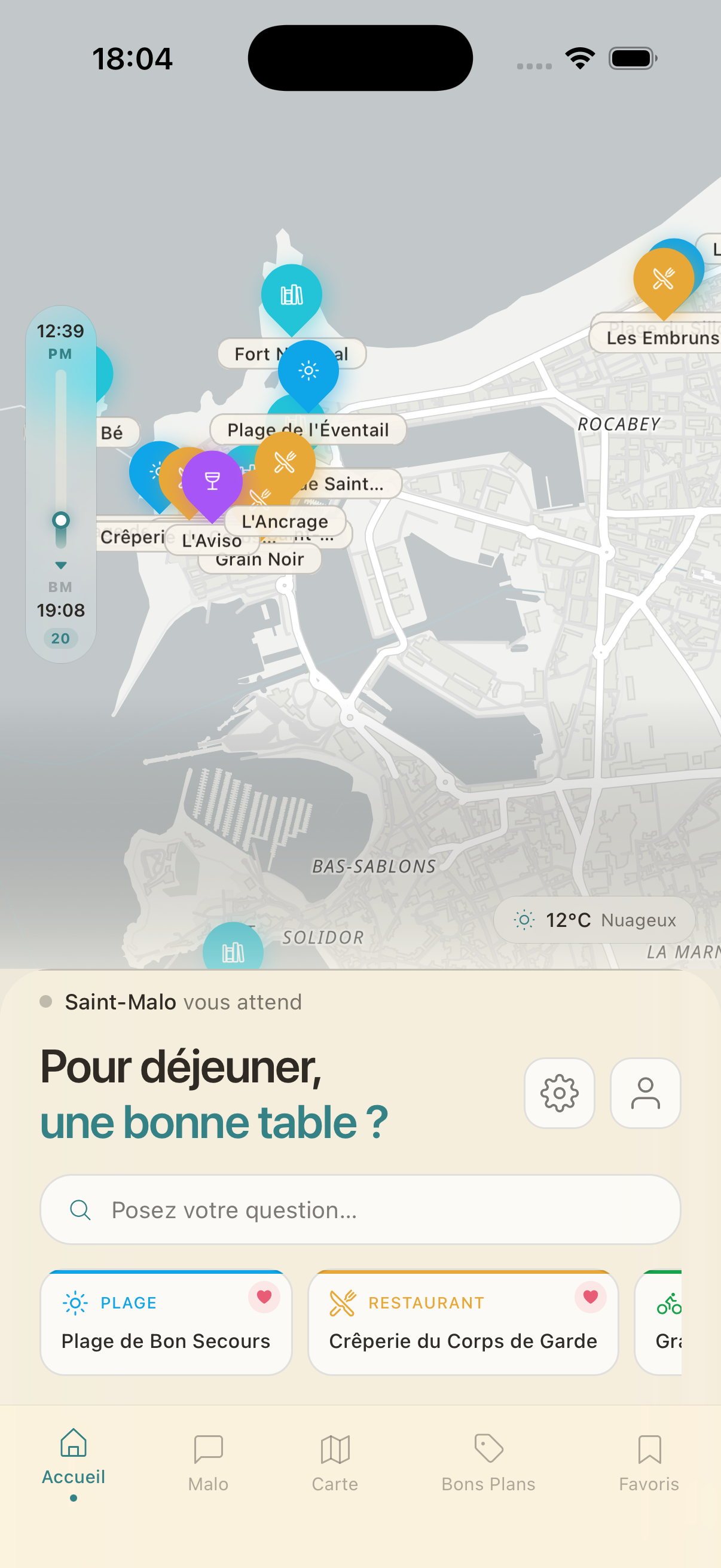 L'accueil avec carte, le chat avec Malo, l'exploration et les bons plans 1